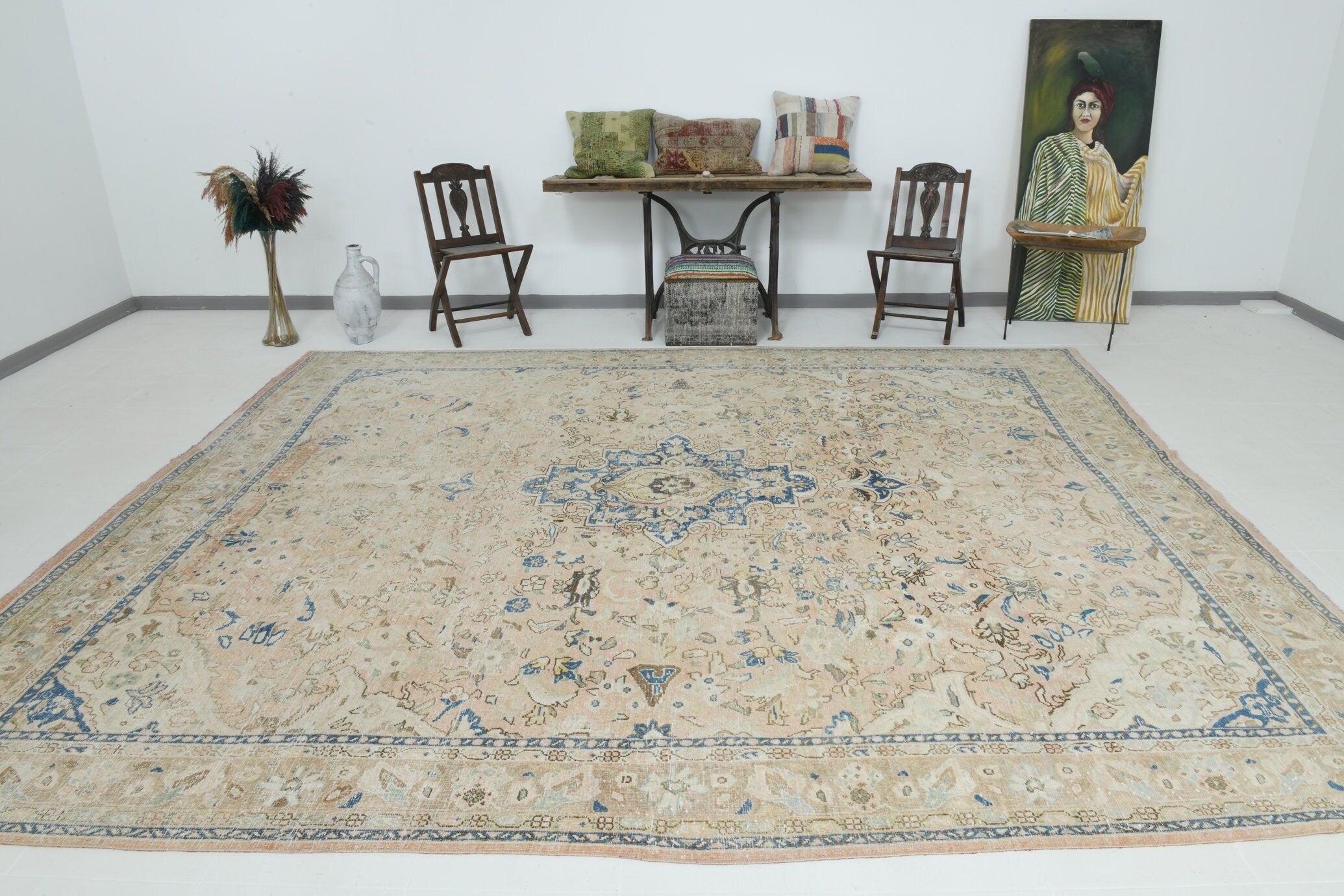 Vintage Persian Style Rug 10’4’’ x 12’6’’ ft