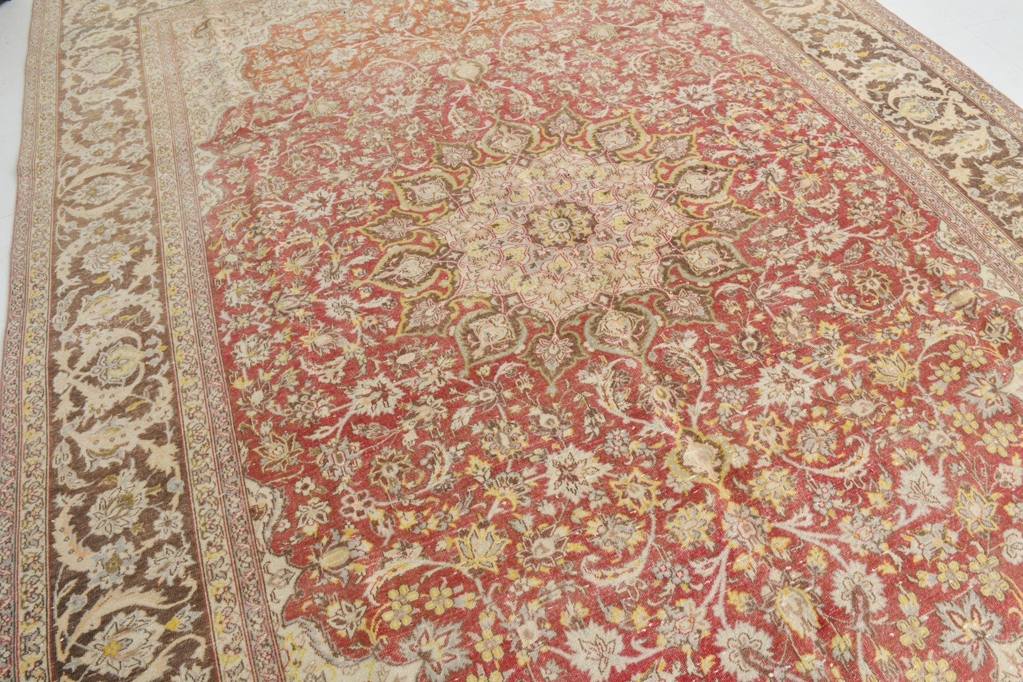 Vintage Persian Style Rug 9’5’’ x 12’10’’ Brown Red