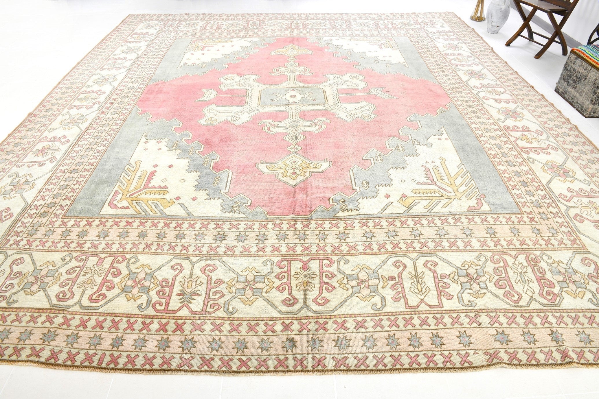 Vintage Rug Kars 13'3" x 14'10" ft