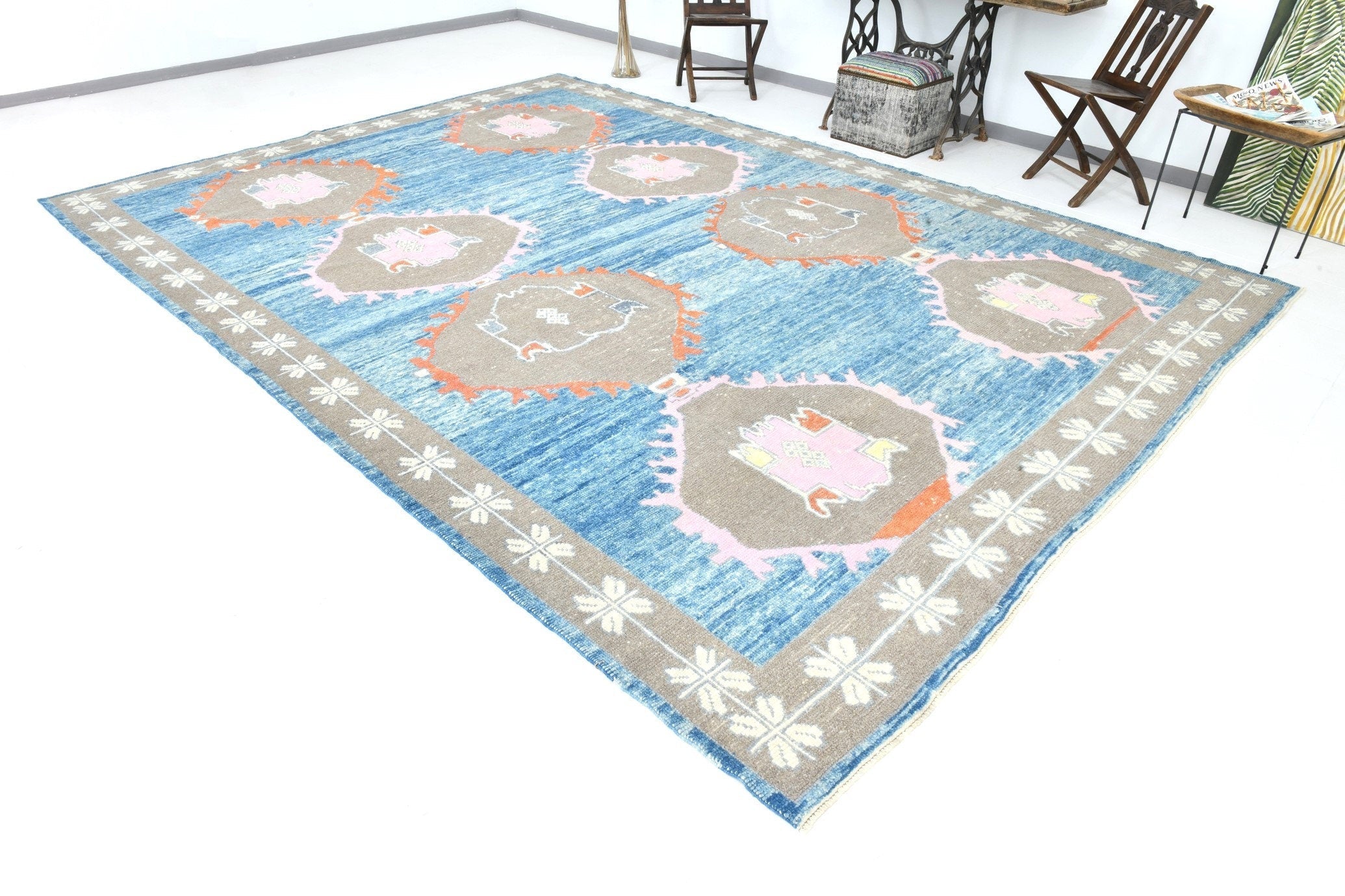 Vintage Rug Oushak 10’0’’ x 13’10’’ ft