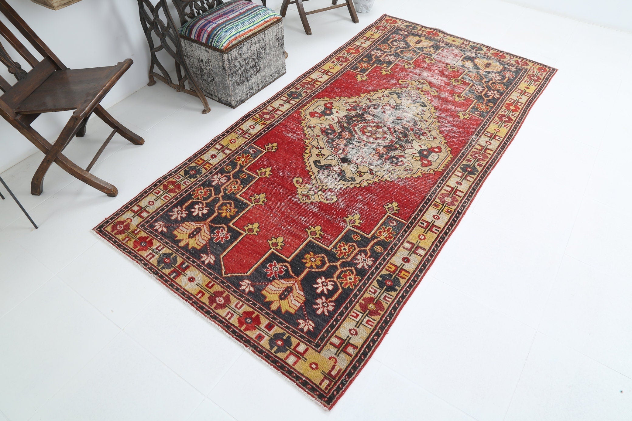 Vintage Rug Oushak 4’0’’ x 8’2’’ ft