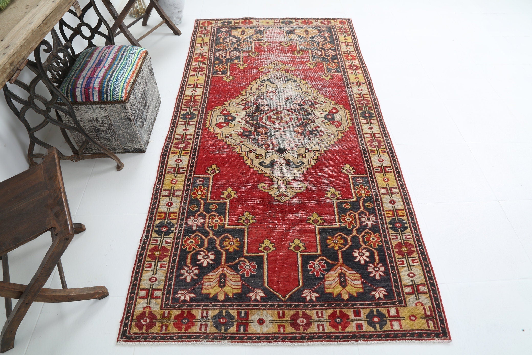 Vintage Rug Oushak 4’0’’ x 8’2’’ ft