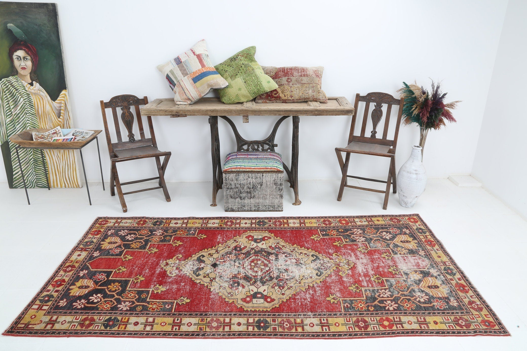 Vintage Rug Oushak 4’0’’ x 8’2’’ ft