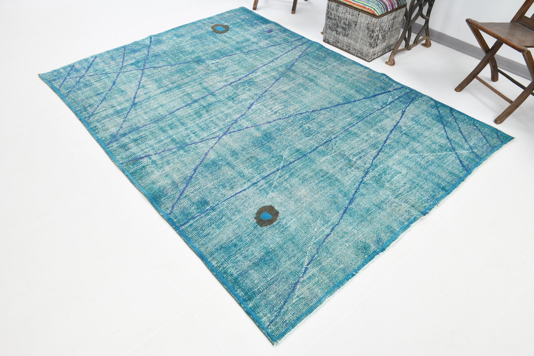 Vintage Rug Pompom 5’12’’ x 8’4’’ ft