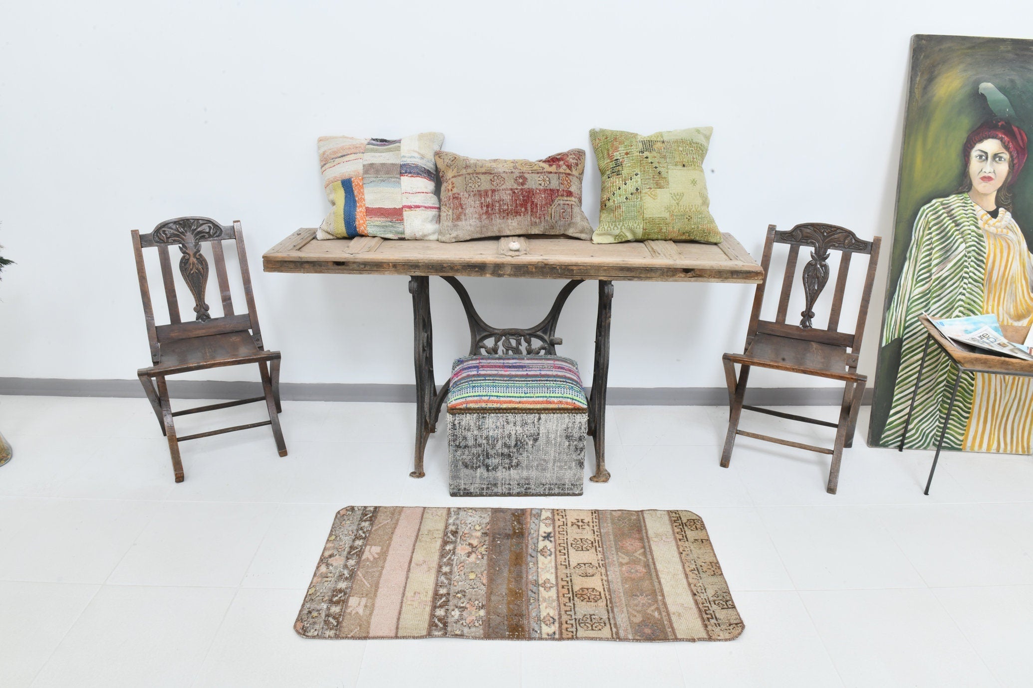 Vintage Runner Rug 1'10" x 4'0" ft