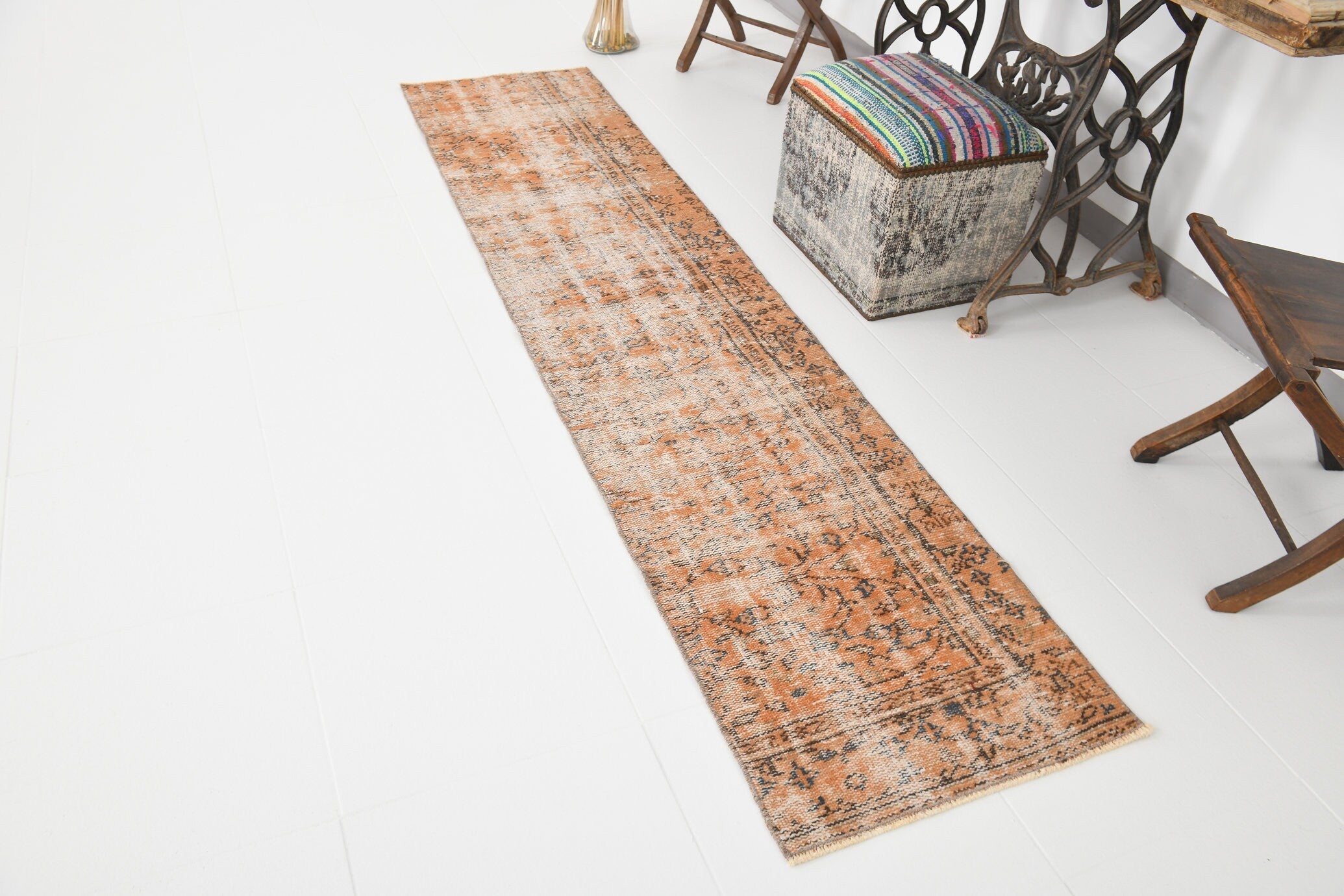 Vintage Runner Rug 1'10" x 8'4" ft