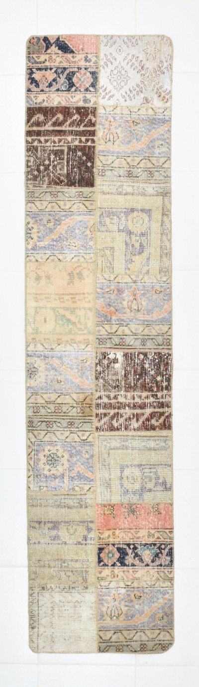 Vintage Runner Rug 1'12" x 8'4" ft