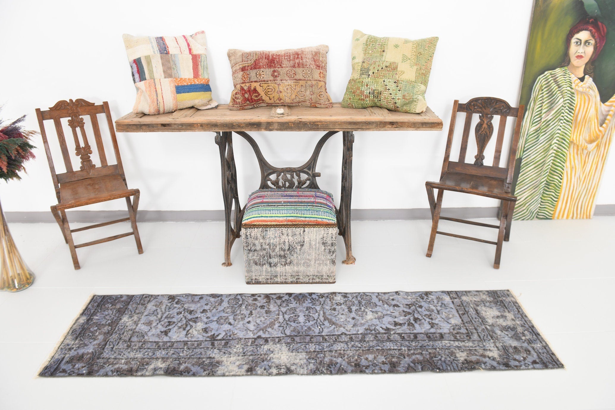 Vintage Runner Rug 1'9" x 6'11" ft
