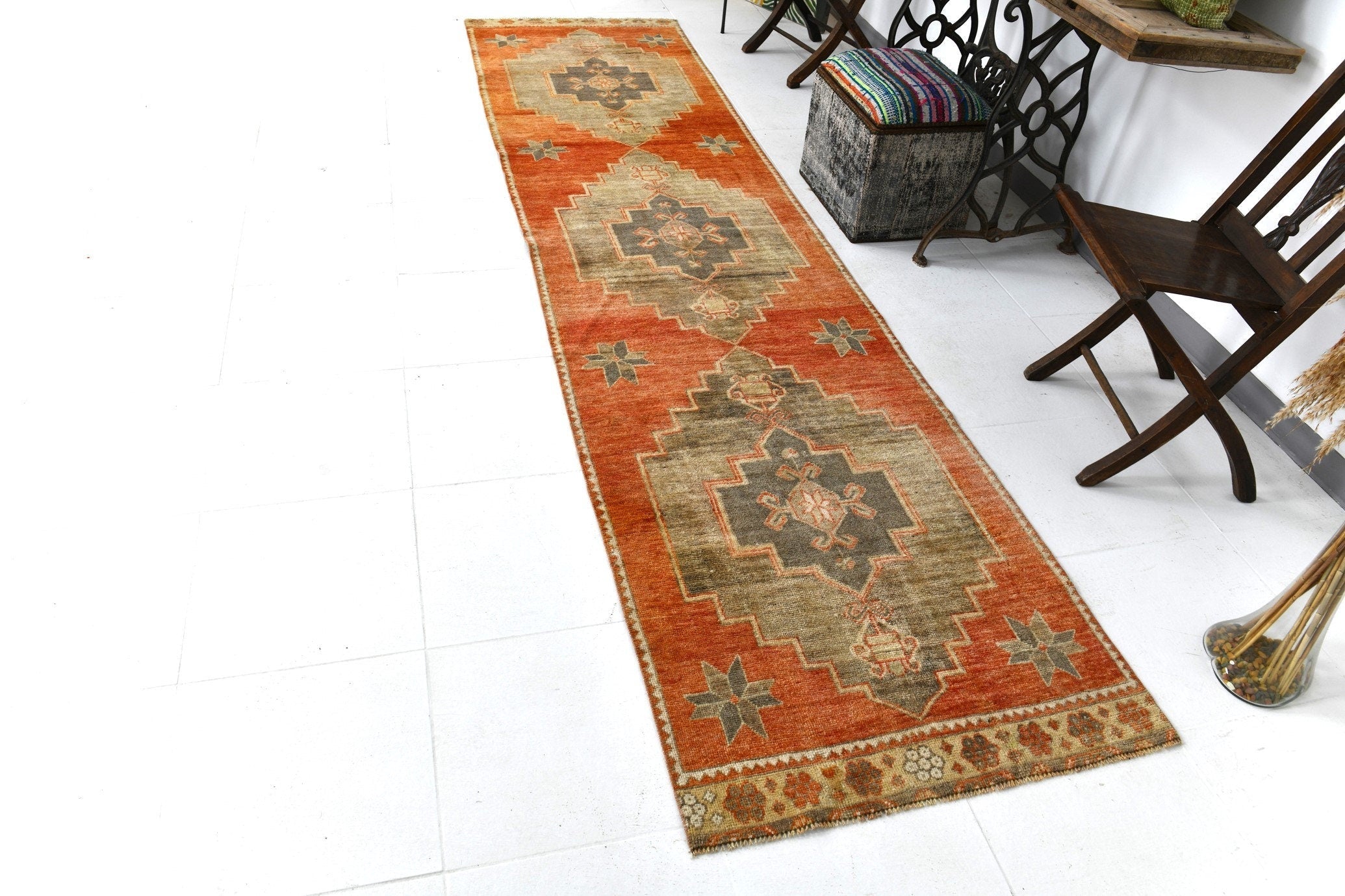 Vintage Runner Rug 2’10’’ x 11’9’’ ft