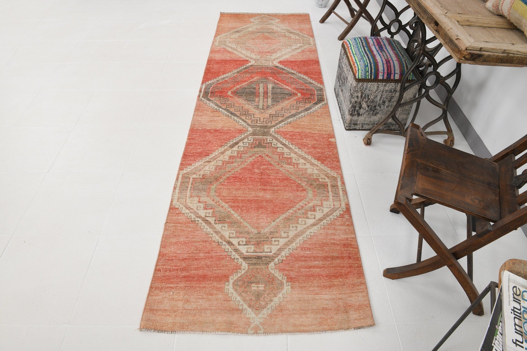 Vintage Runner Rug 2'10" x 9'11" ft