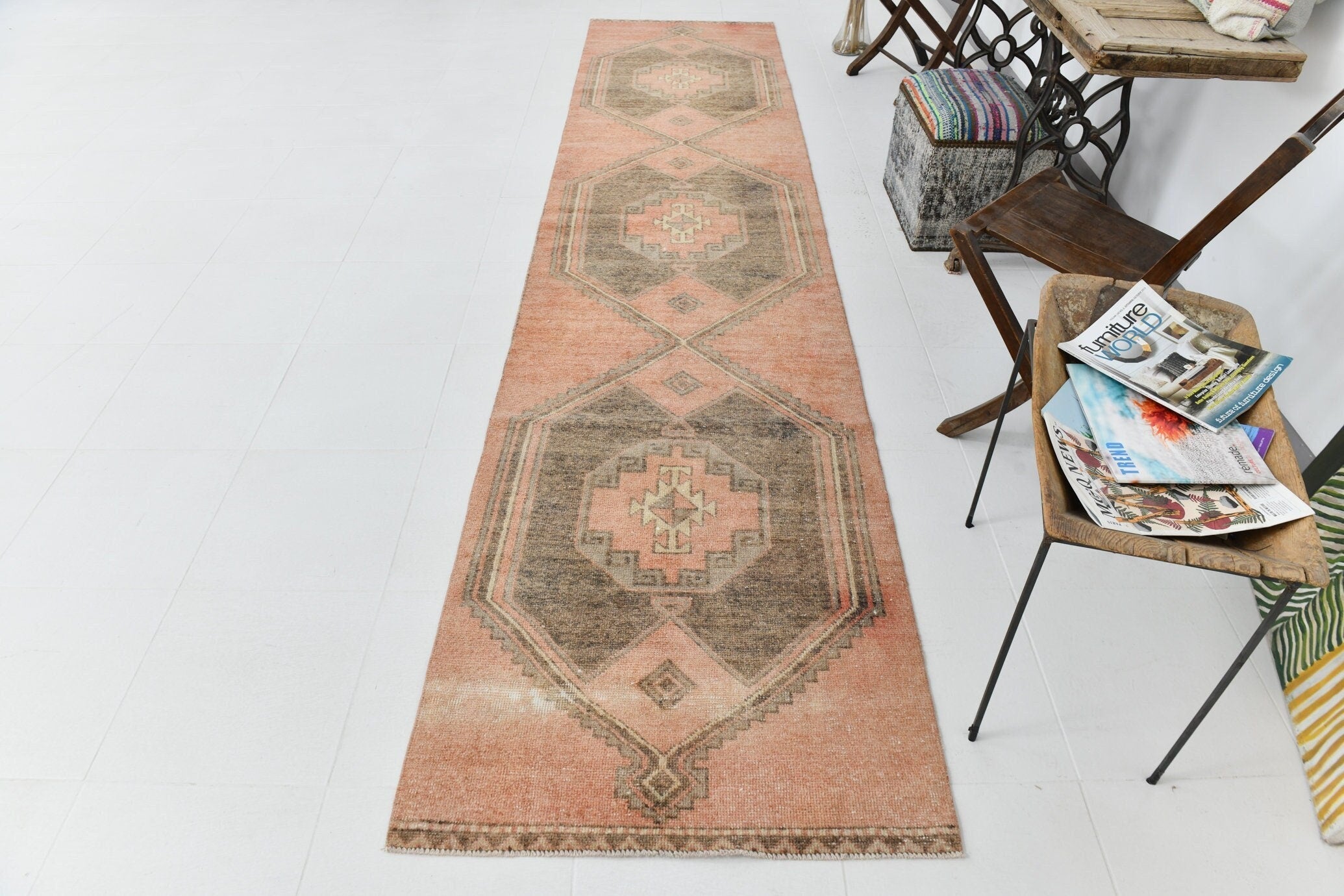 Vintage Runner Rug 2’11’’ x 11’1’’ ft