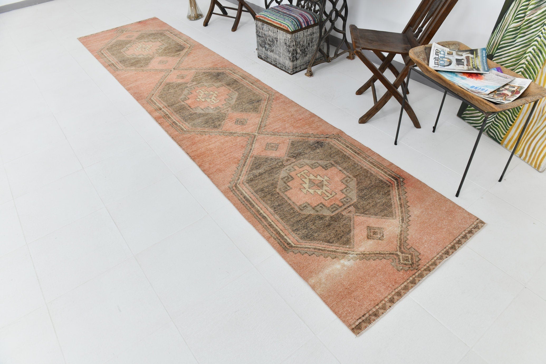 Vintage Runner Rug 2’11’’ x 11’1’’ ft
