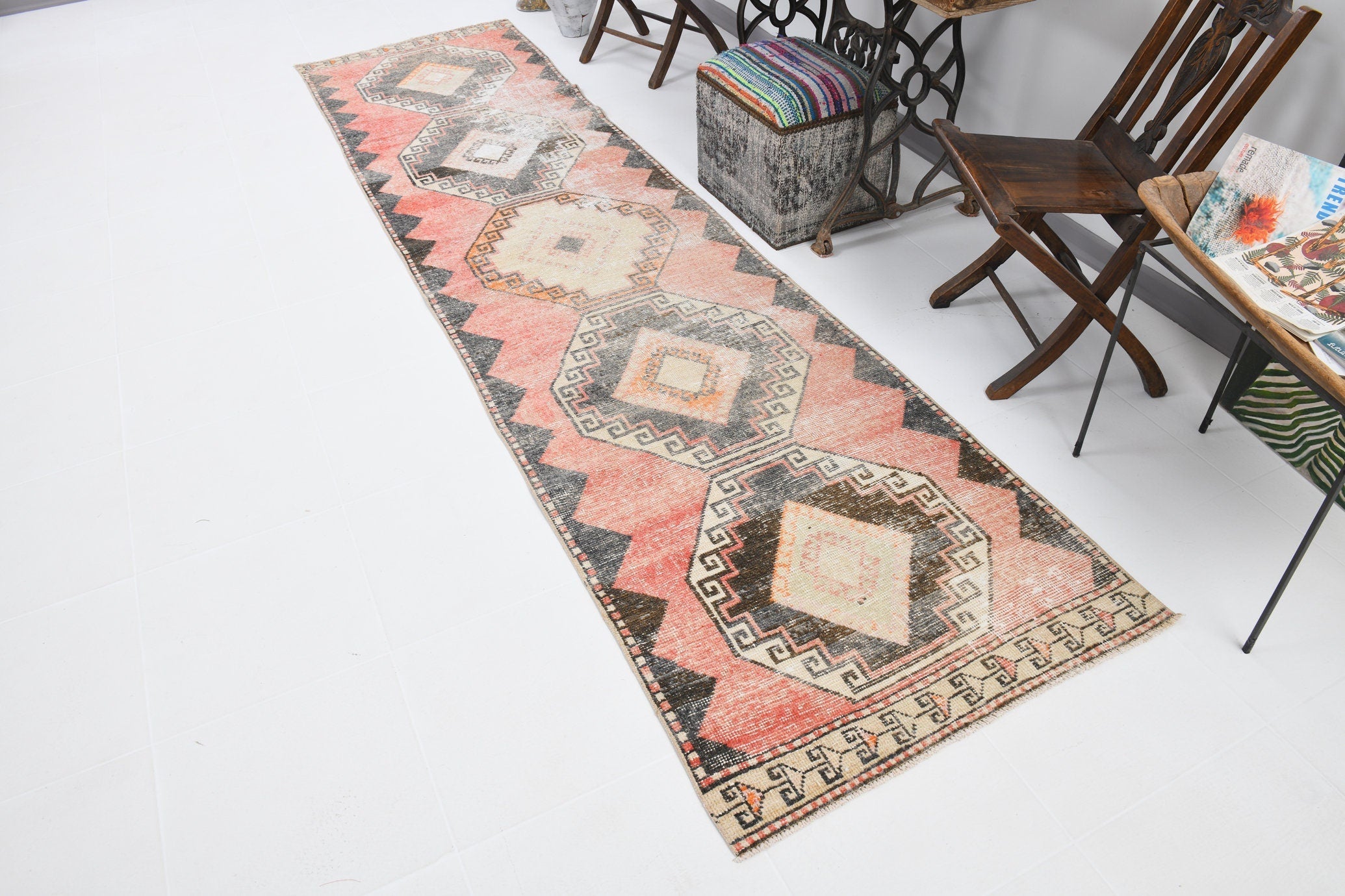 Vintage Runner Rug 2’11’’ x 11’9’’ ft