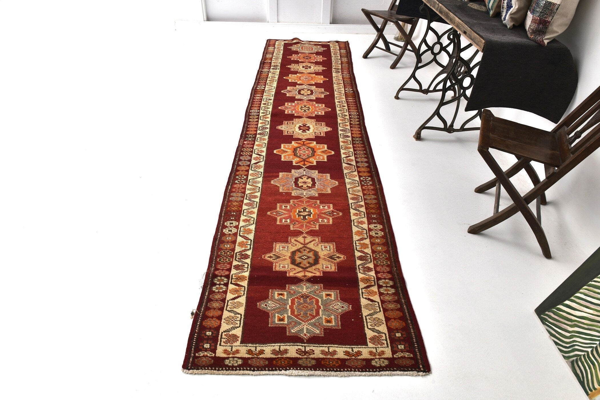 Vintage Runner Rug 2'11" x 12'8" ft