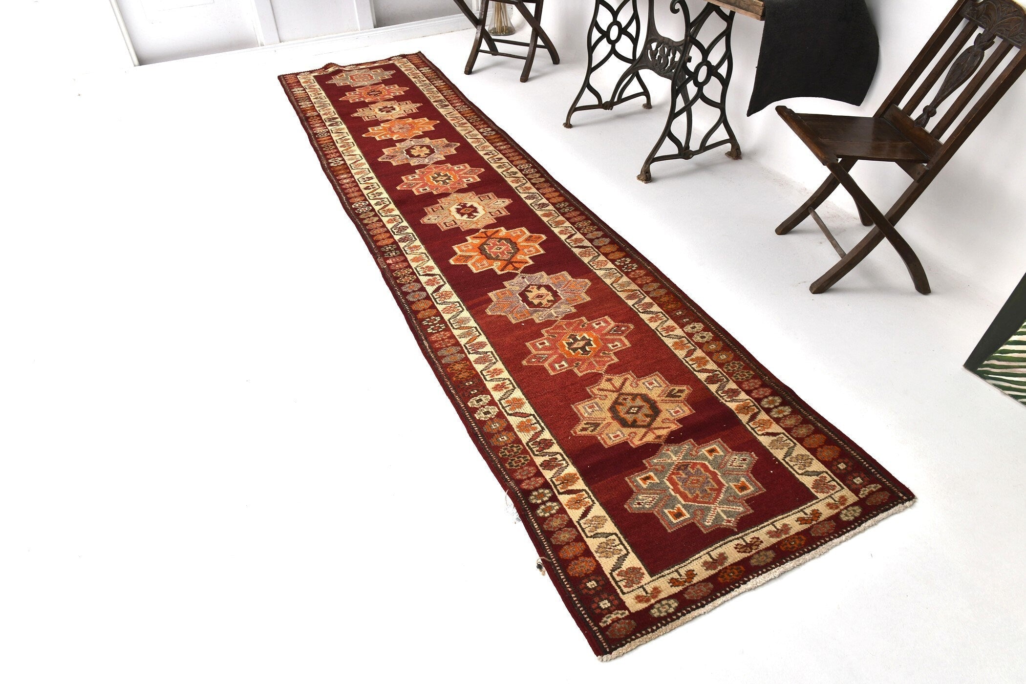 Vintage Runner Rug 2'11" x 12'8" ft