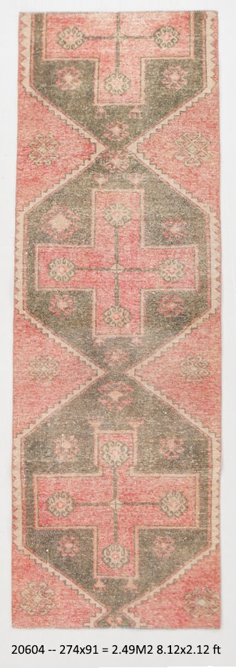 Vintage Runner Rug 2’12’’ x 8’12’’ ft