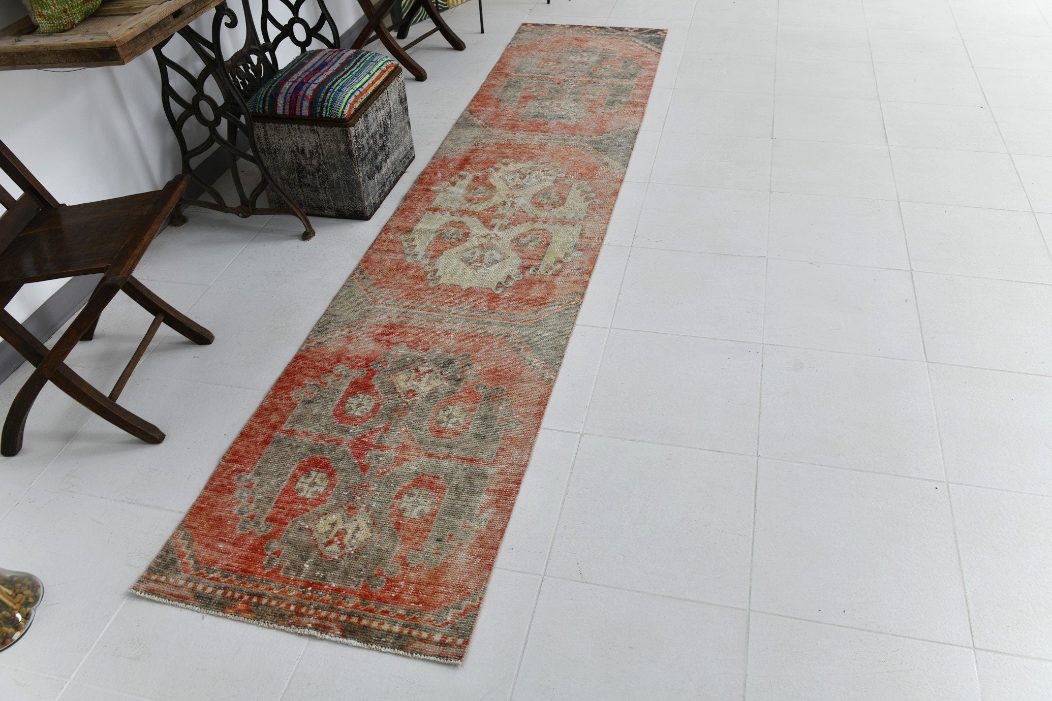 Vintage Runner Rug 2'4" x 10'10" ft