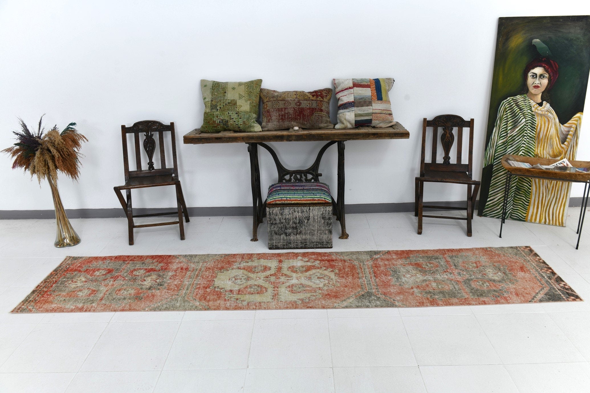 Vintage Runner Rug 2'4" x 10'10" ft