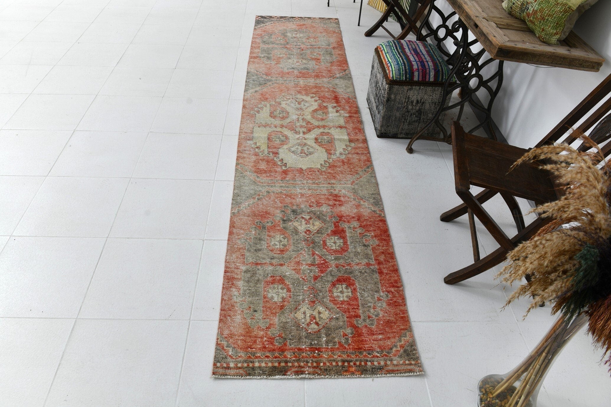 Vintage Runner Rug 2'4" x 10'10" ft