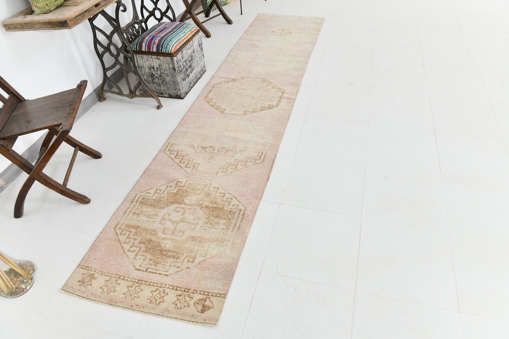 Vintage Runner Rug 2'4" x 10'9" ft