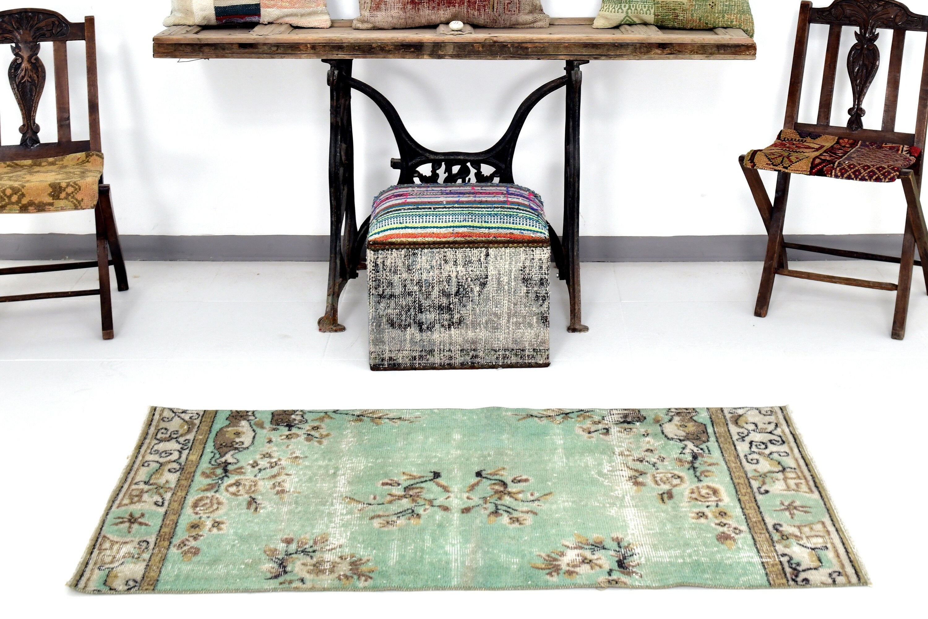 Vintage Runner Rug 2'6" x 4'12" ft