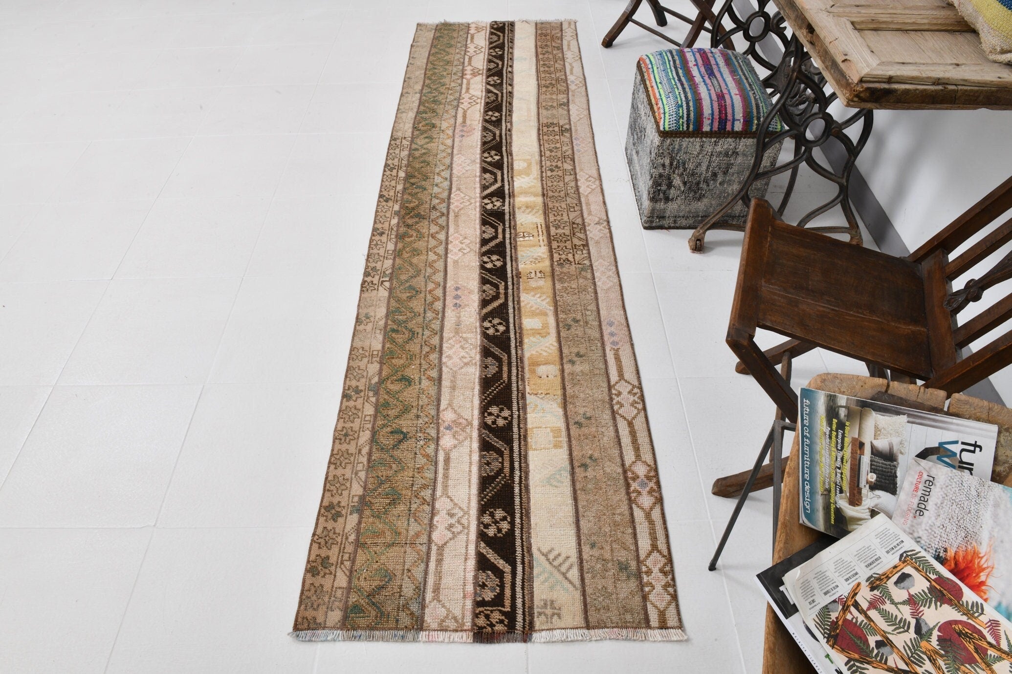 Vintage Runner Rug 2'6" x 9'5" ft