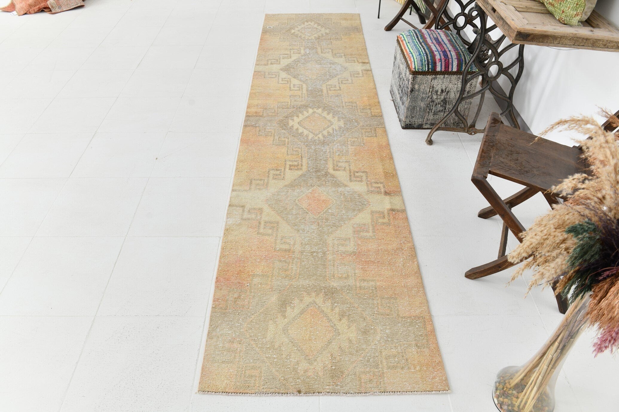 Vintage Runner Rug 2'7" x 10'12" ft