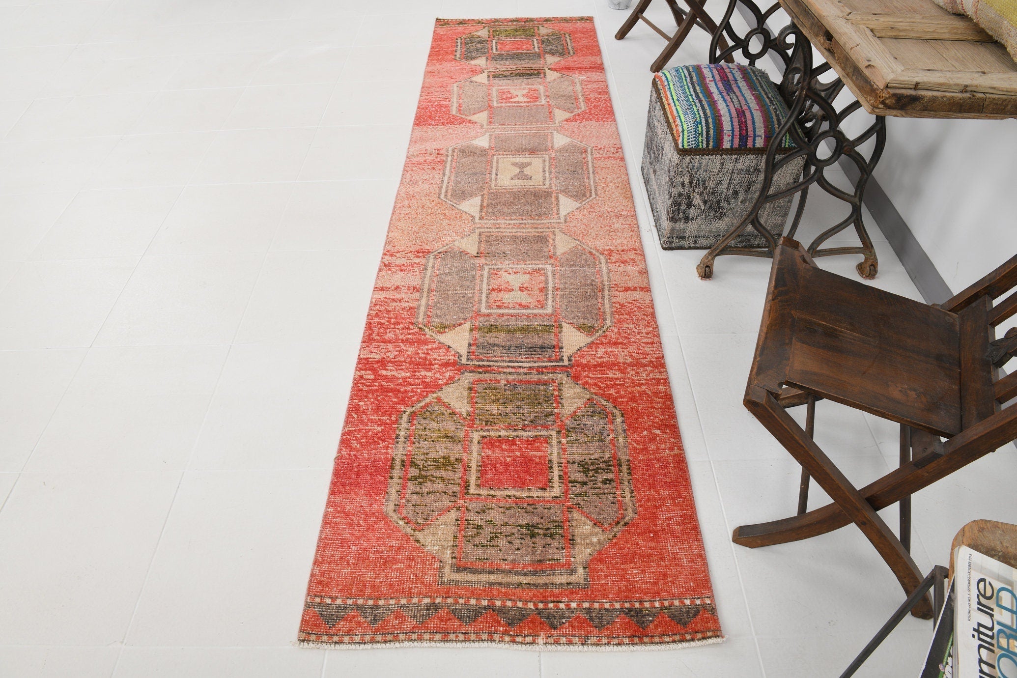 Vintage Runner Rug 2'7" x 10'2" ft