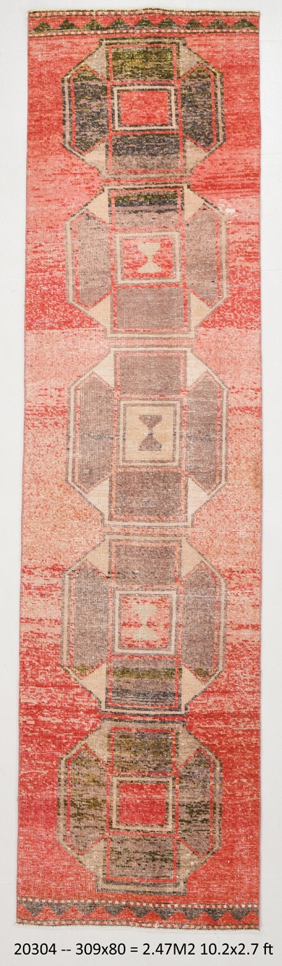 Vintage Runner Rug 2'7" x 10'2" ft
