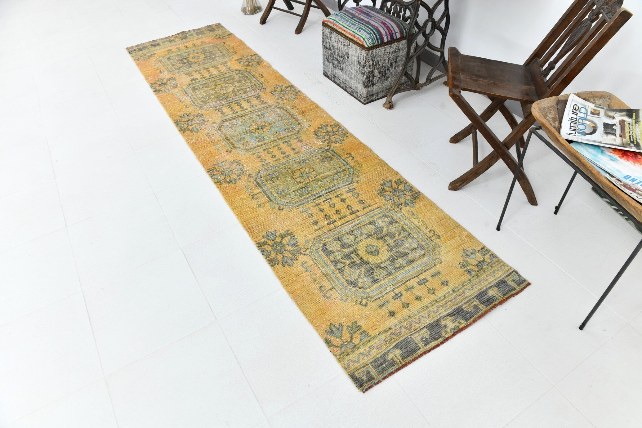 Vintage Runner Rug 2'7" x 10'2" ft