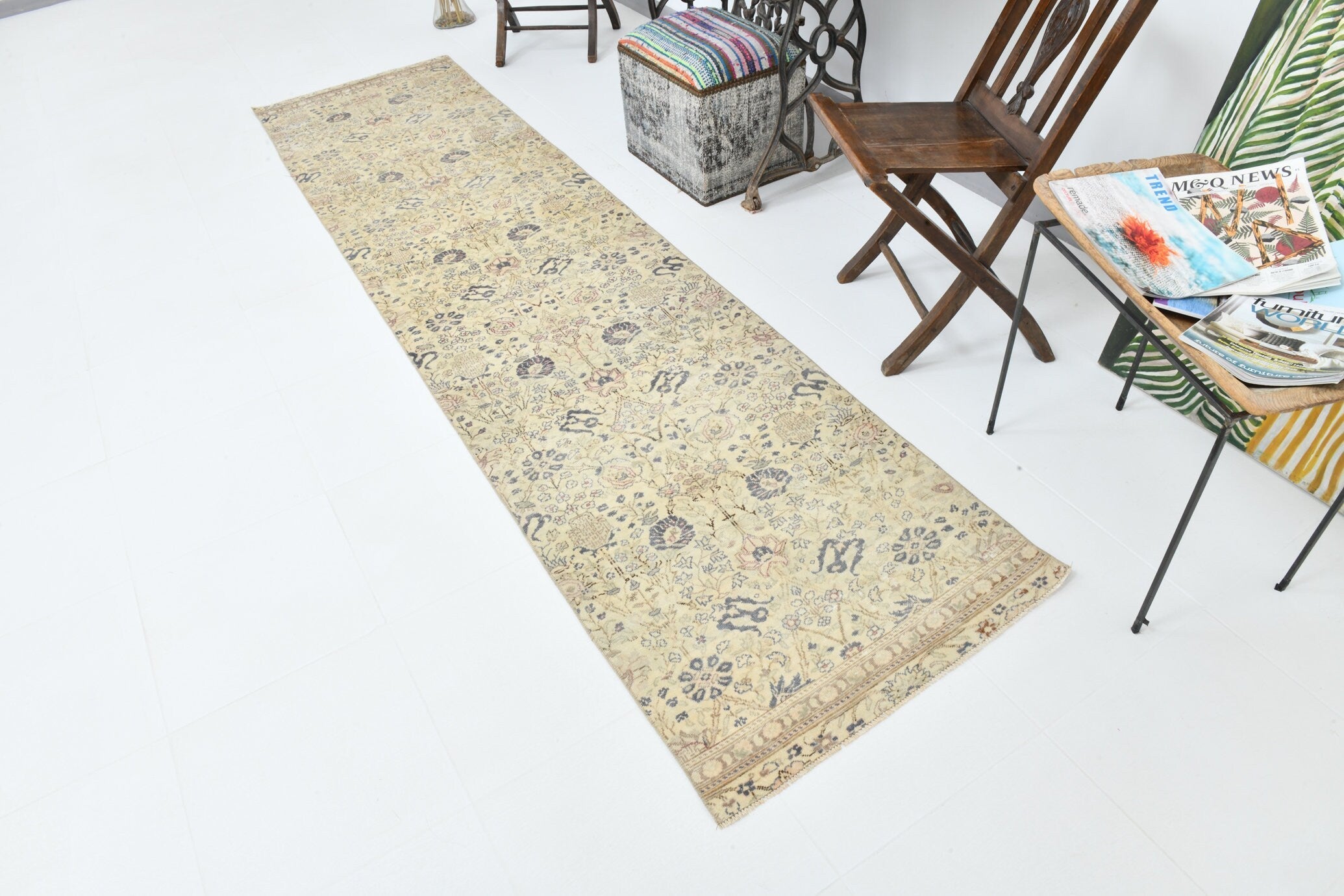Vintage Runner Rug 2'7" x 10'6" ft