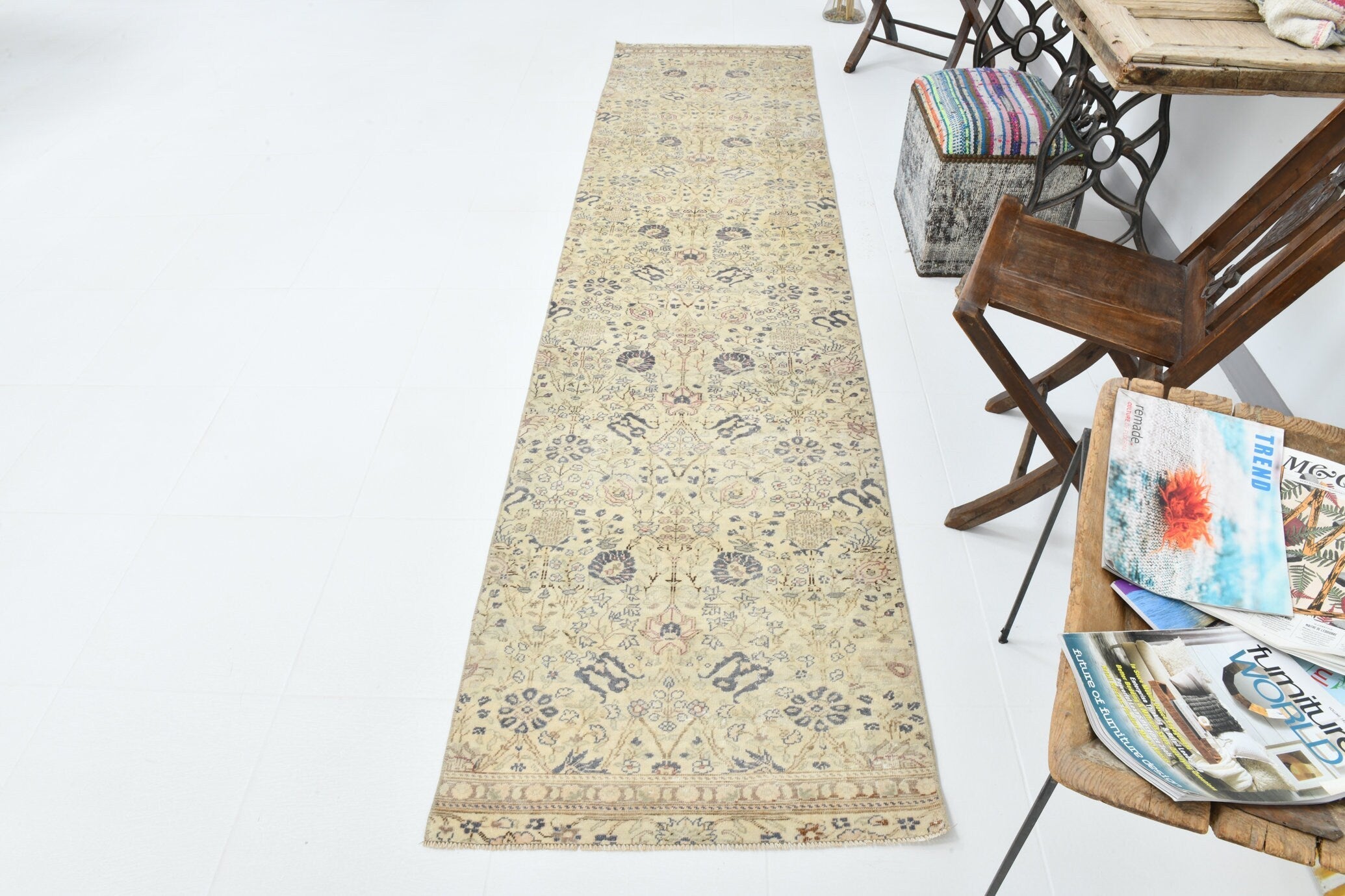 Vintage Runner Rug 2'7" x 10'6" ft