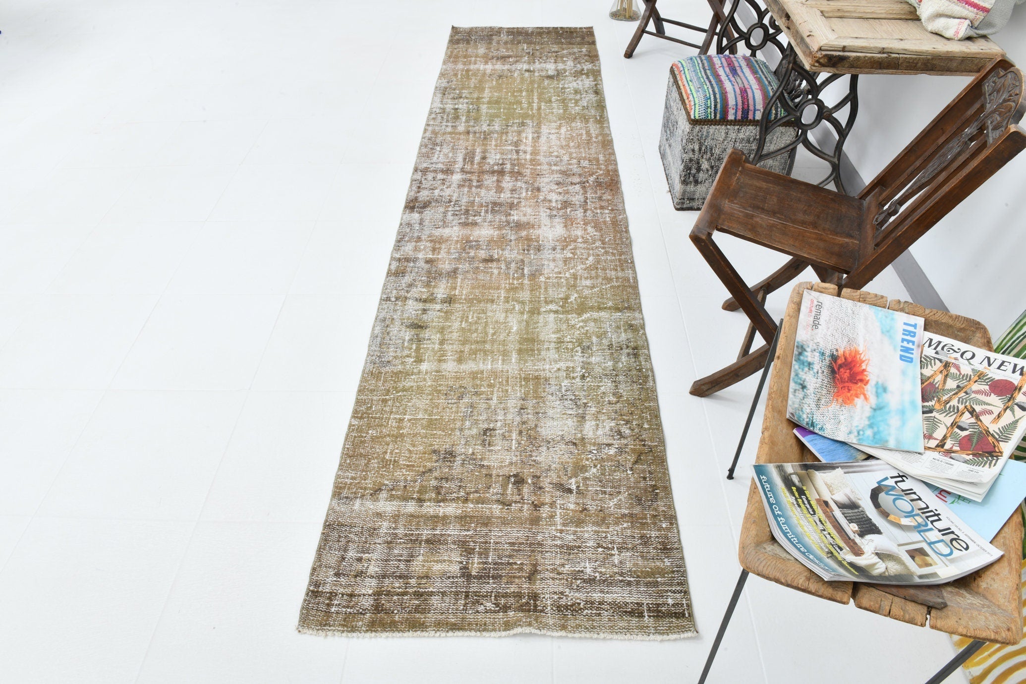Vintage Runner Rug 2'7" x 11'1" ft