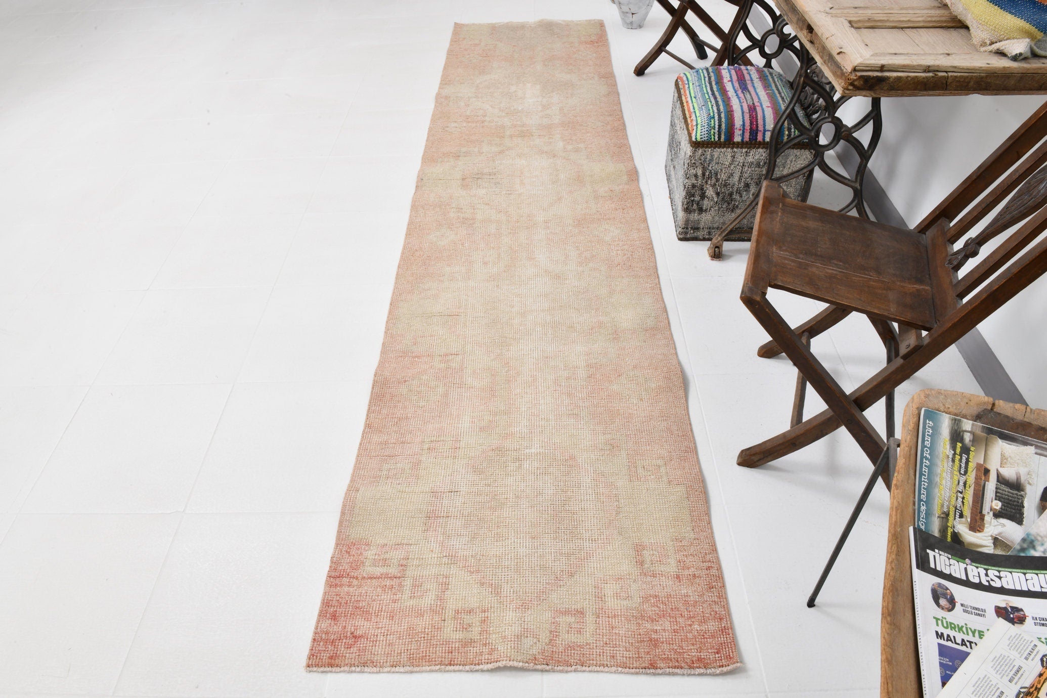 Vintage Runner Rug 2'7" x 11'1" ft
