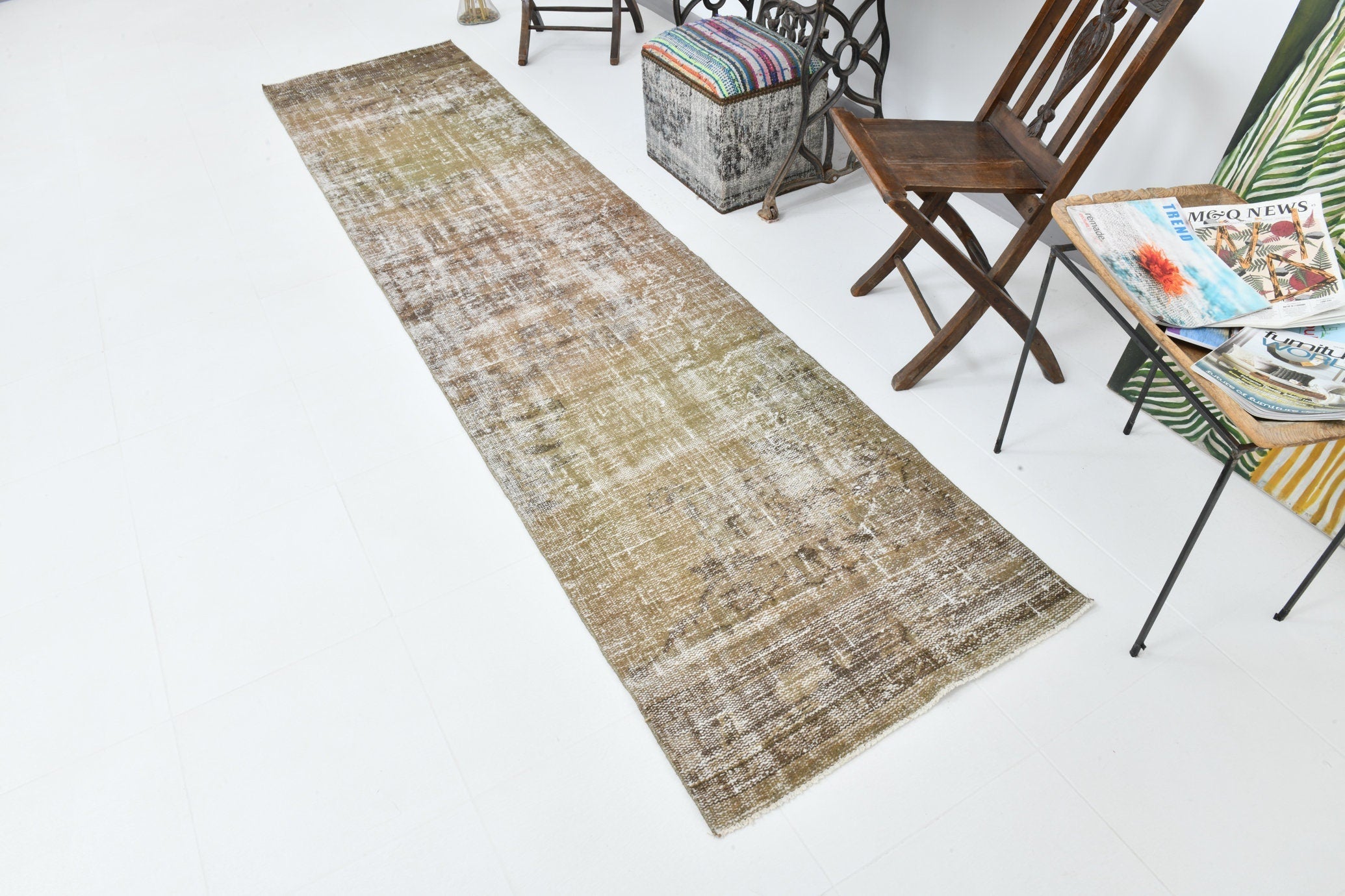 Vintage Runner Rug 2'7" x 11'1" ft
