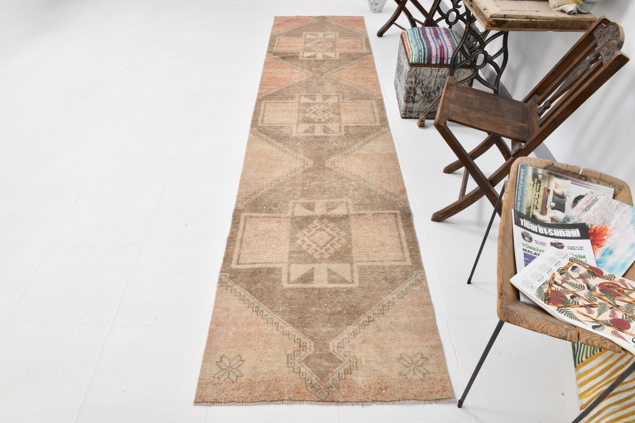 Vintage Runner Rug 2'7" x 11'5" ft