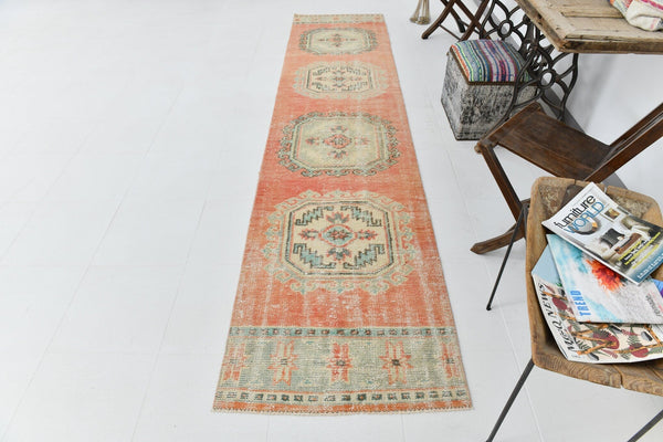 Vintage Runner Rug 2'7" x 11'8" ft