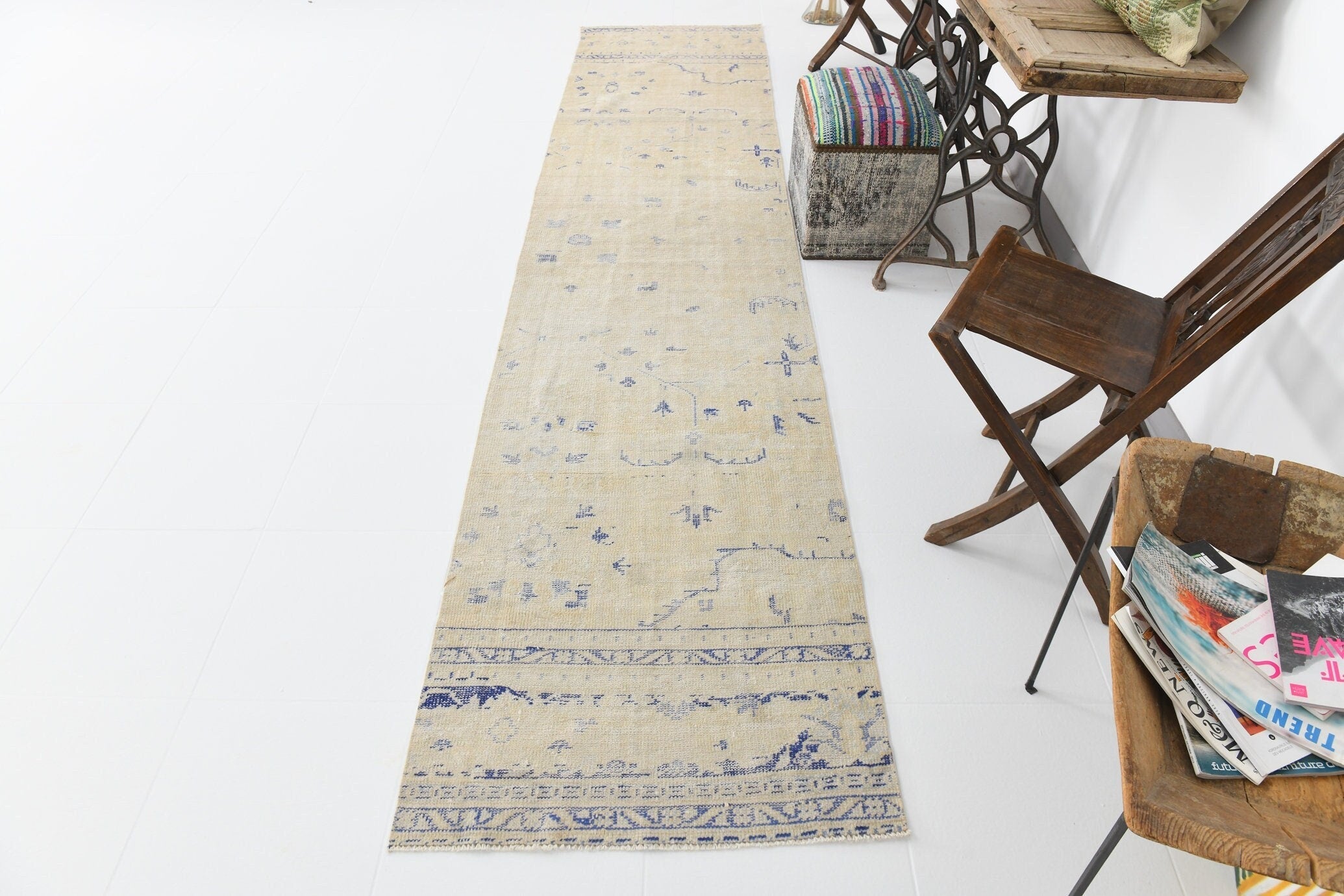 Vintage Runner Rug 2'7" x 12'1" ft