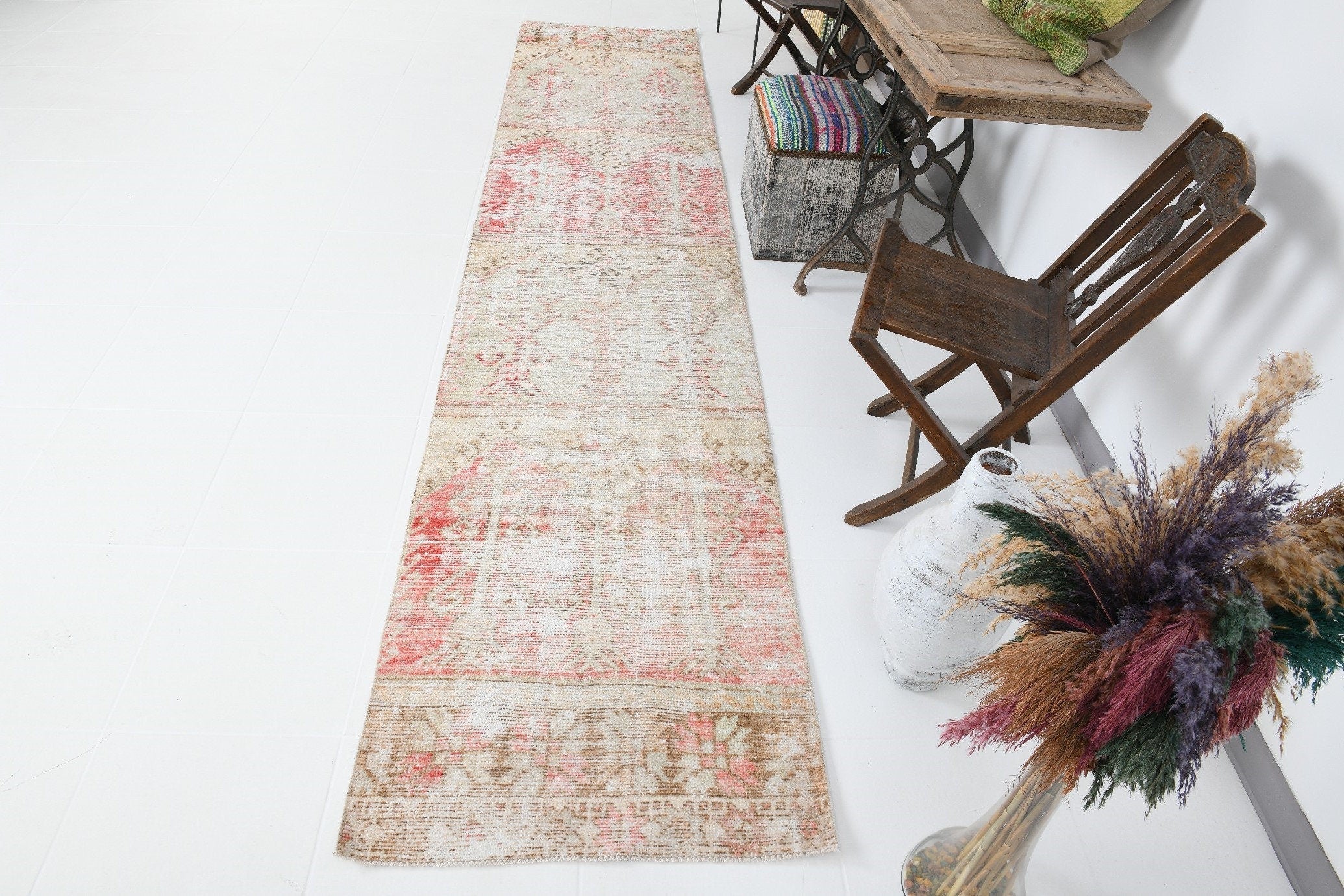 Vintage Runner Rug 2'7" x 12'3" ft