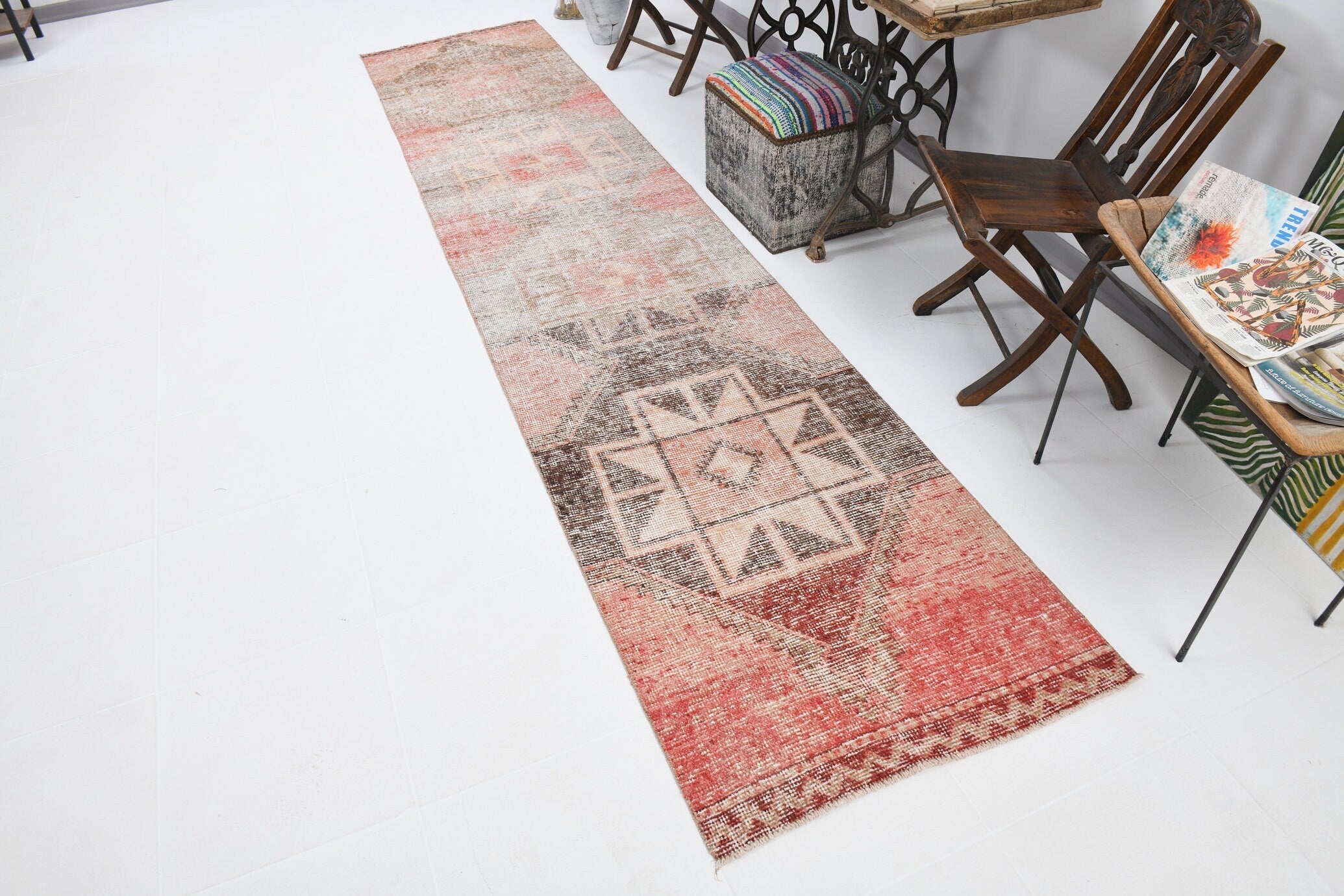 Vintage Runner Rug 2’7’’ x 12’4’’ ft