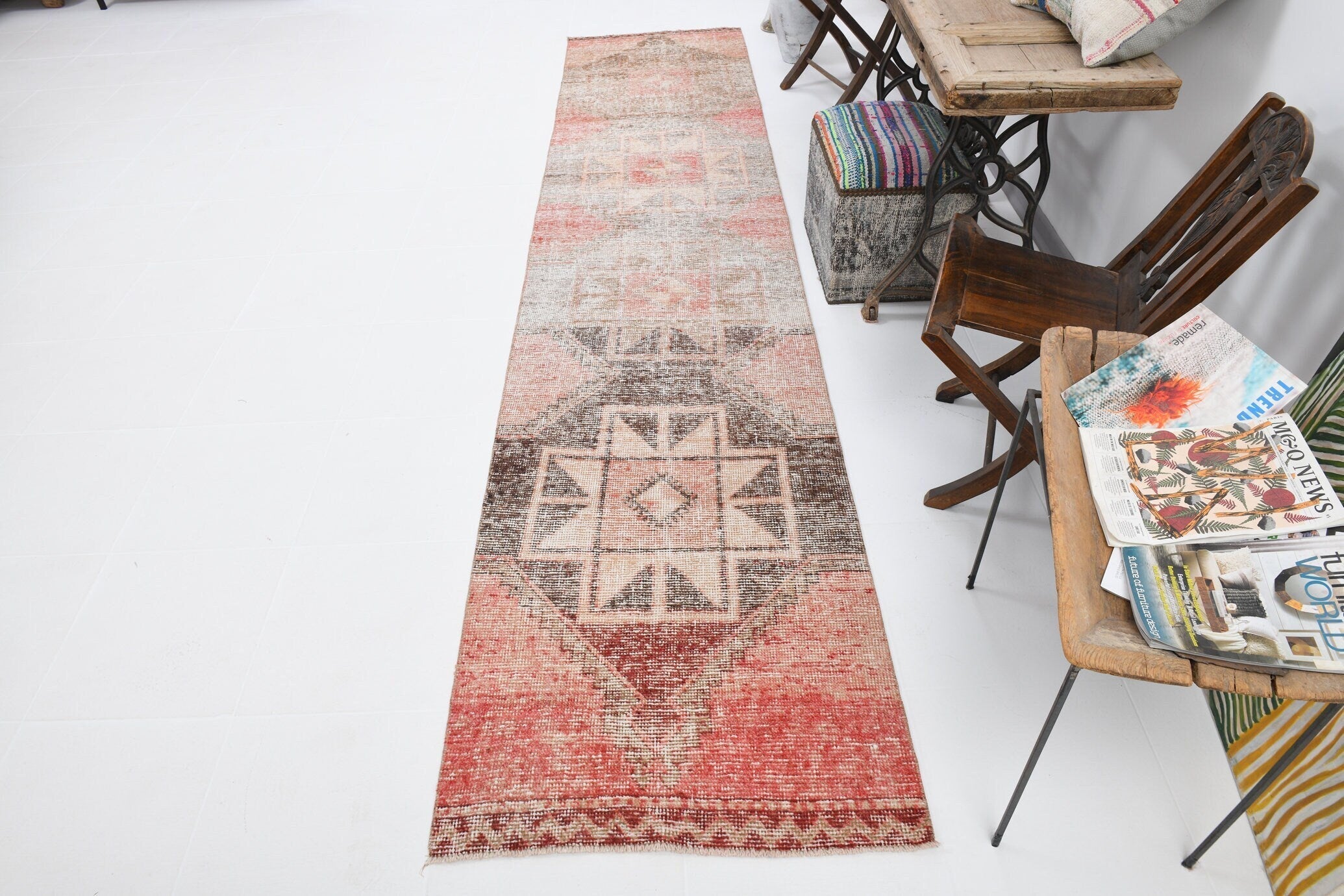 Vintage Runner Rug 2’7’’ x 12’4’’ ft