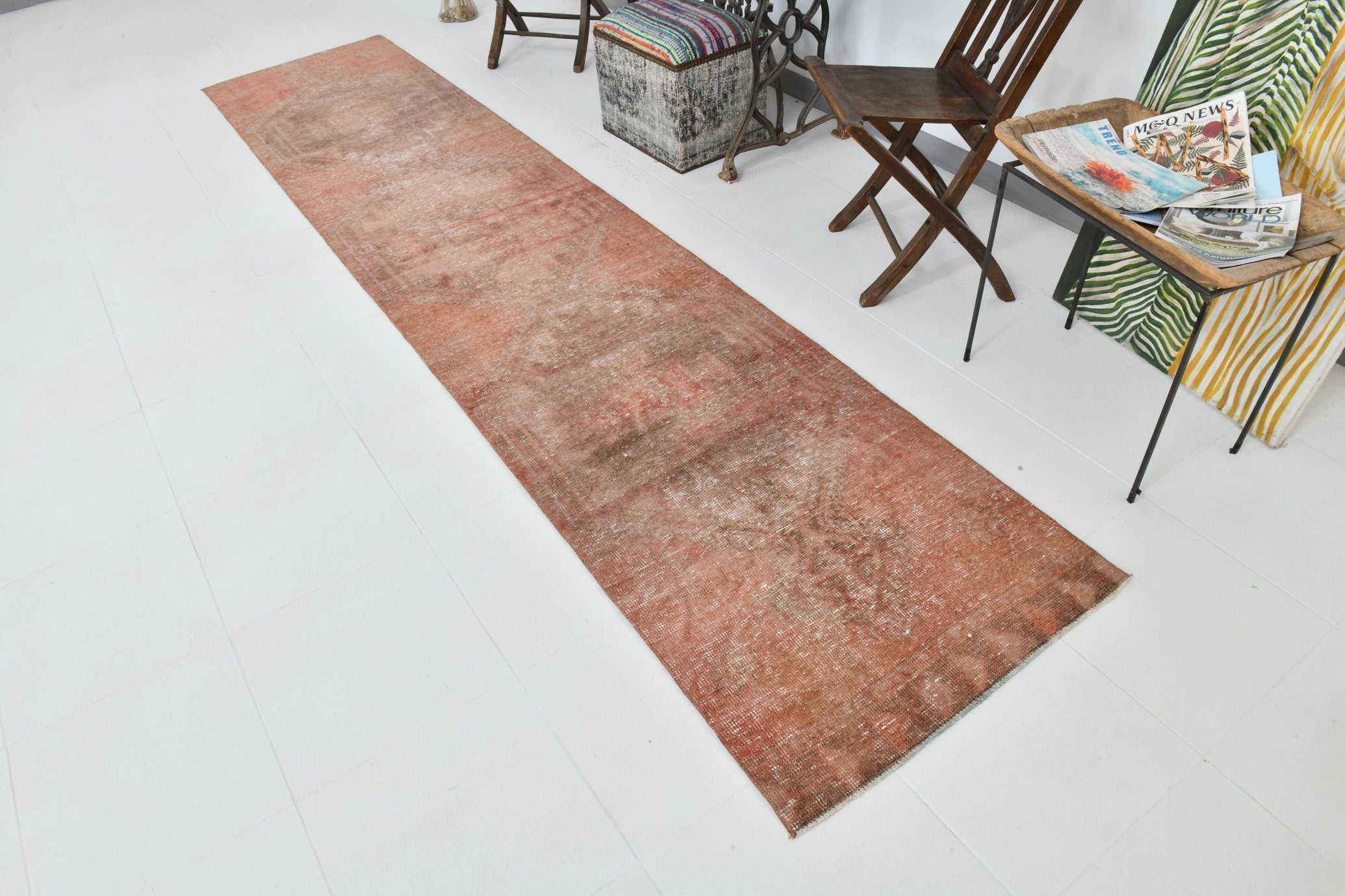 Vintage Runner Rug 2'7" x 12'6" ft