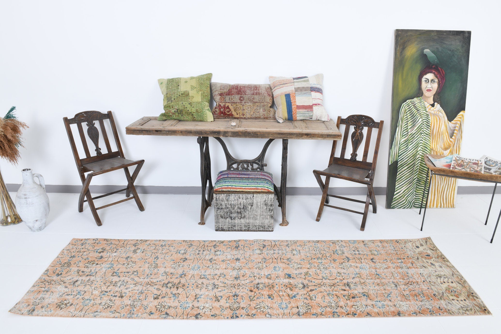 Vintage Runner Rug 2'7" x 9'0" ft