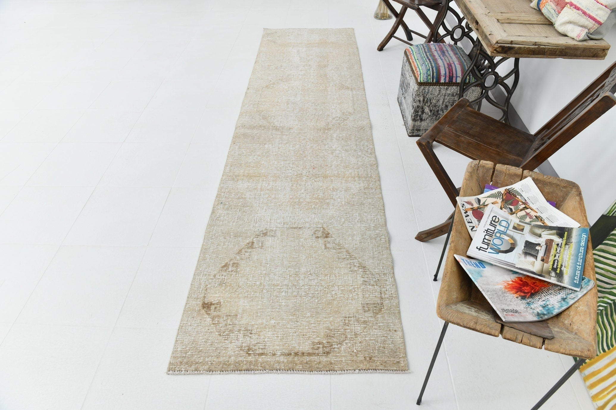 Vintage Runner Rug 2'8" x 10'7" ft