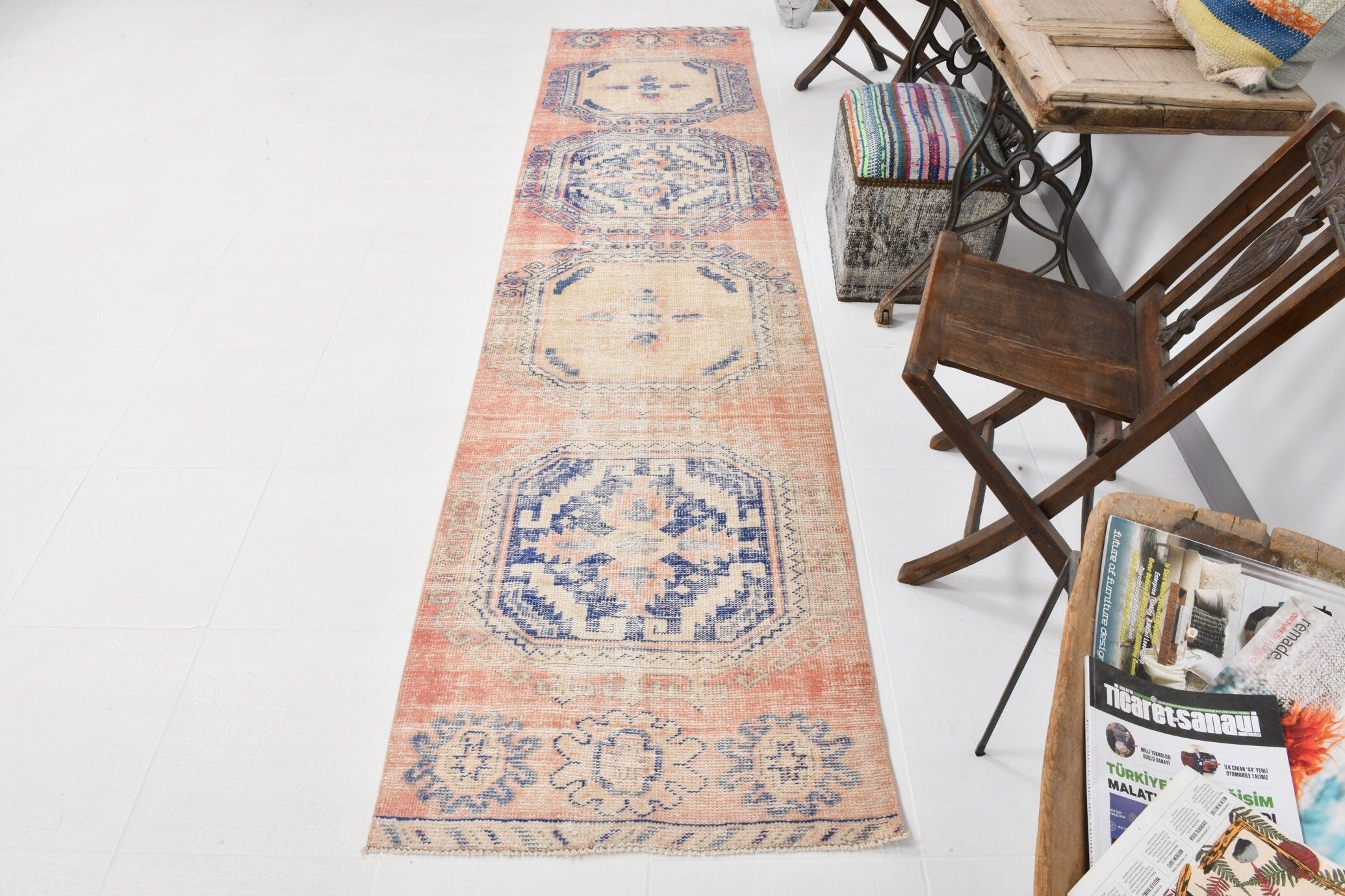 Vintage Runner Rug 2'8" x 10'9" ft