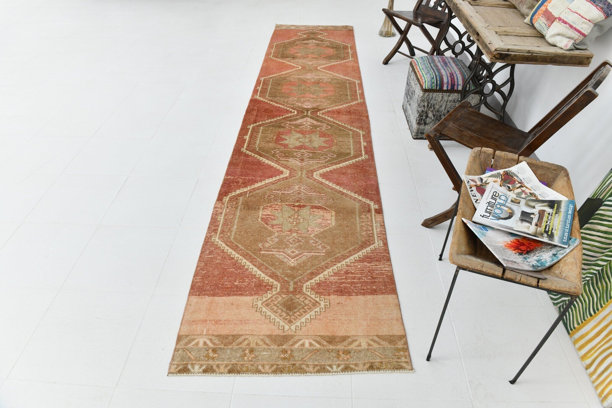 Vintage Runner Rug 2'9" x 13'1" ft