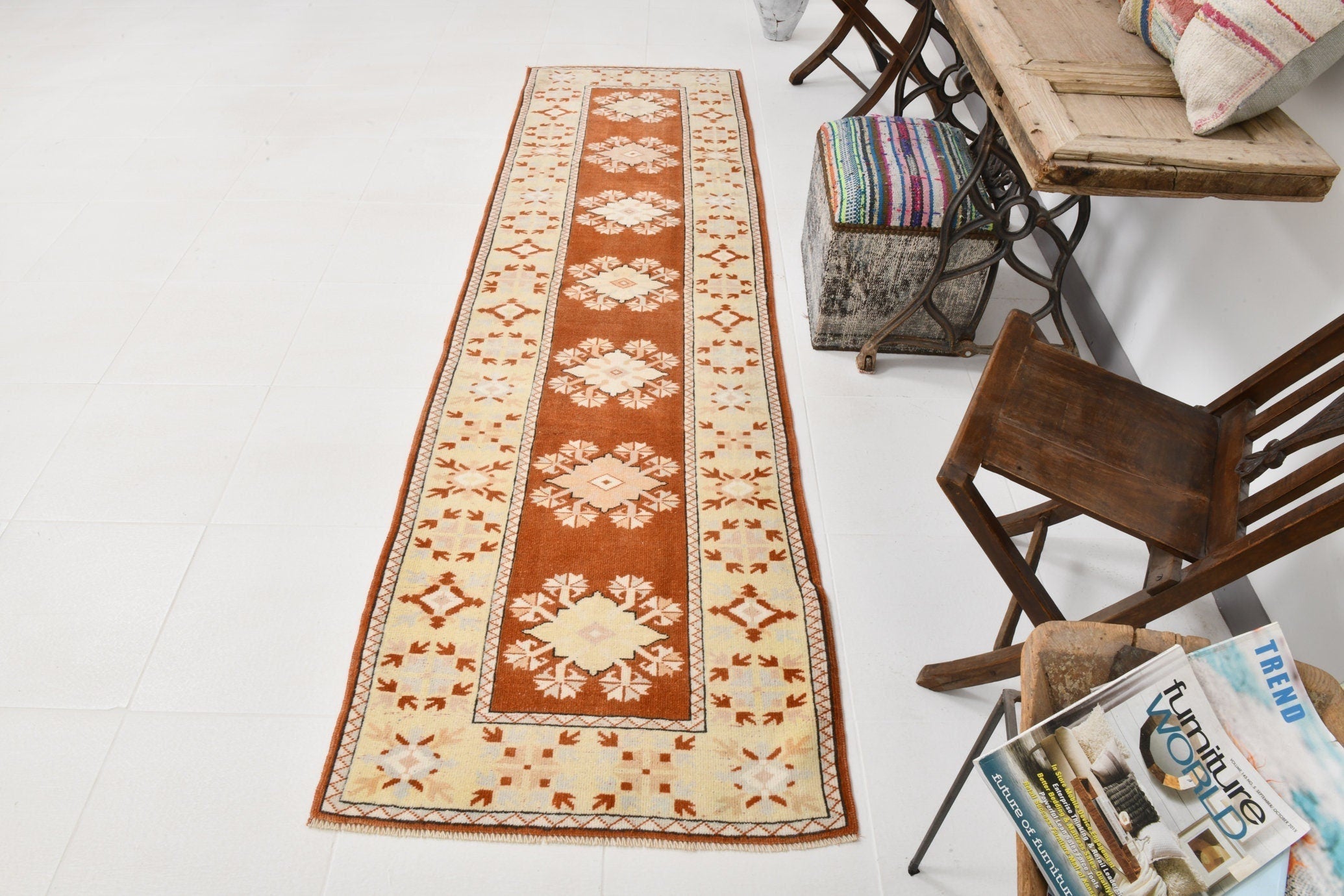 Vintage Runner Rug 2'9" x 9'2" ft