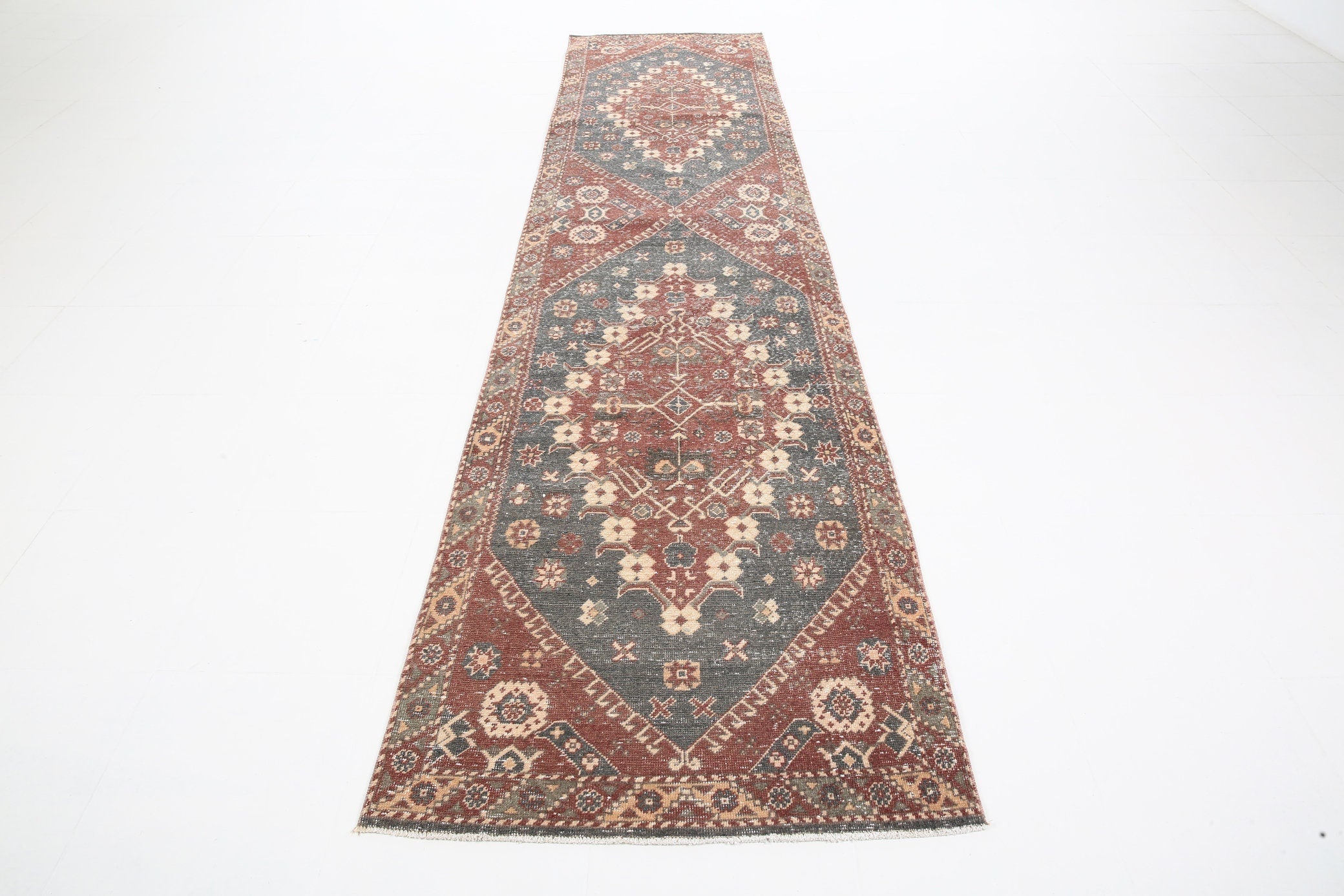 Vintage Runner Rug 3'1" x 12'8" ft