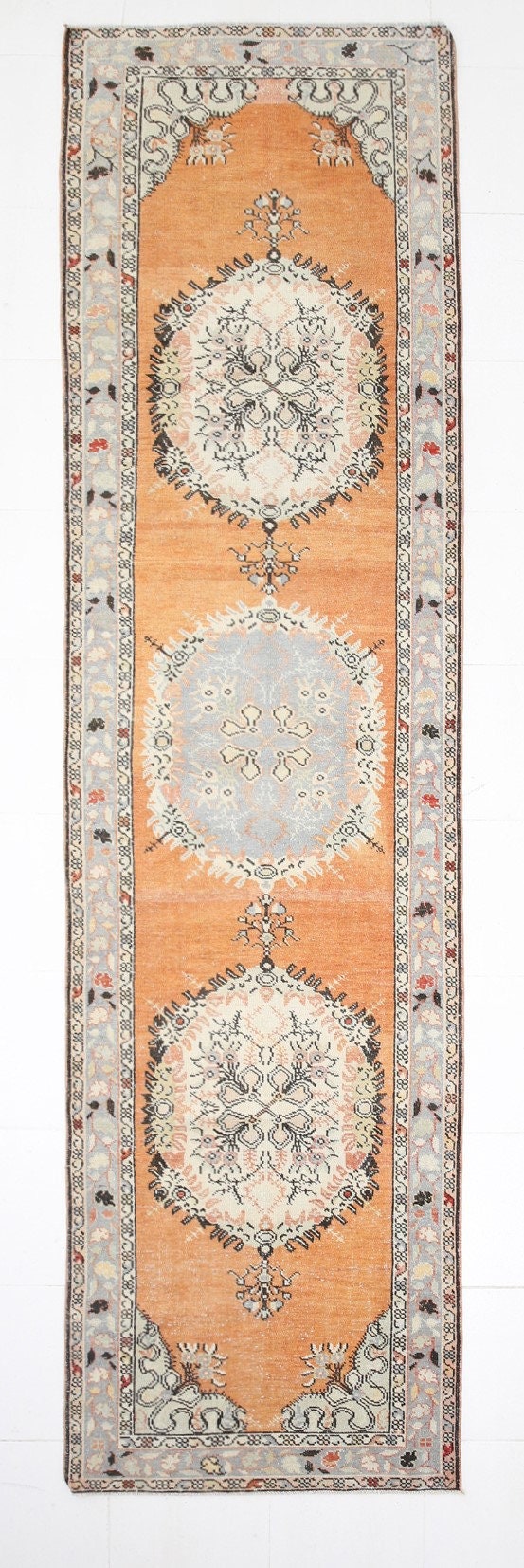 Vintage Runner Rug 3'4" x 12'8" ft