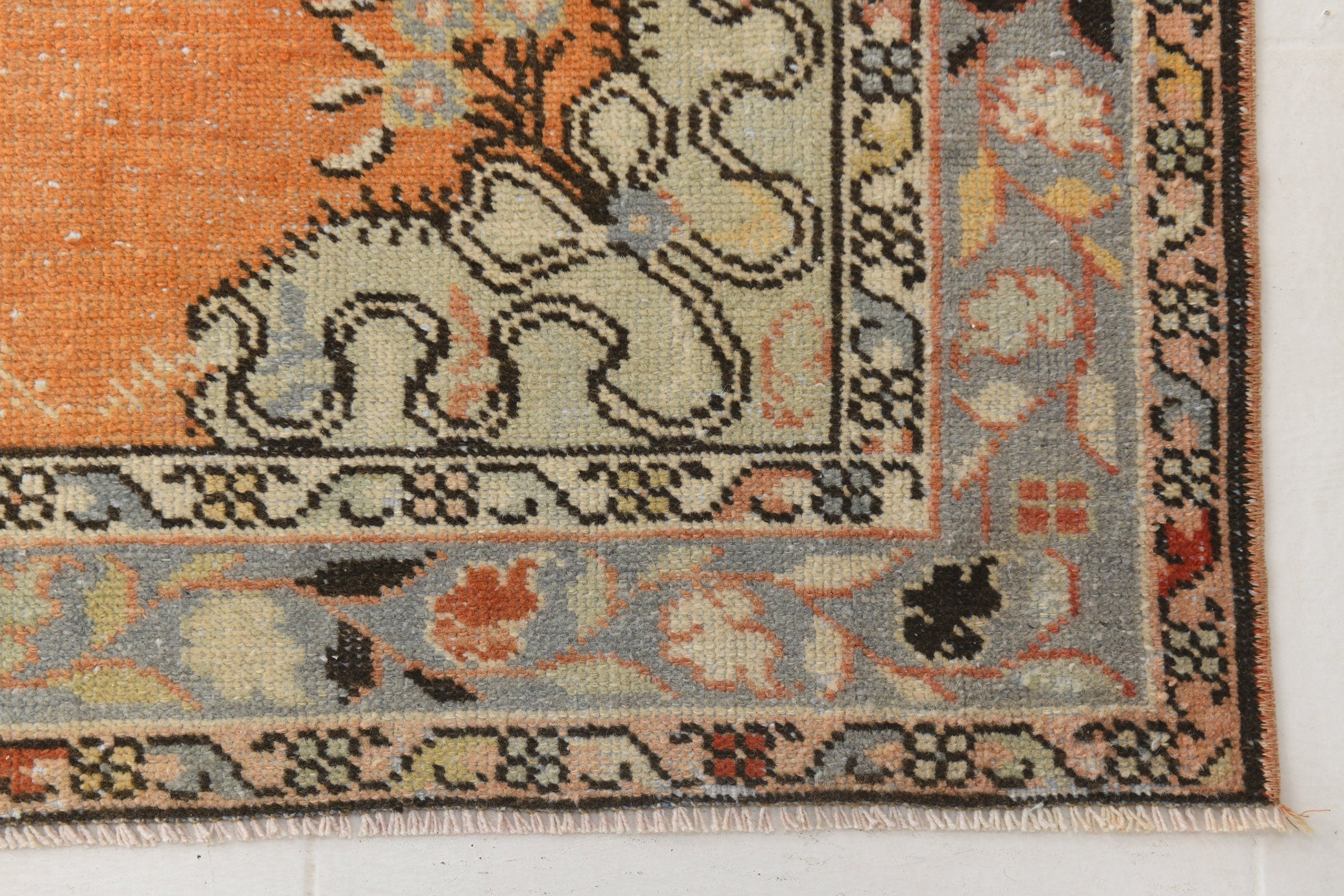 Vintage Runner Rug 3'4" x 12'8" ft